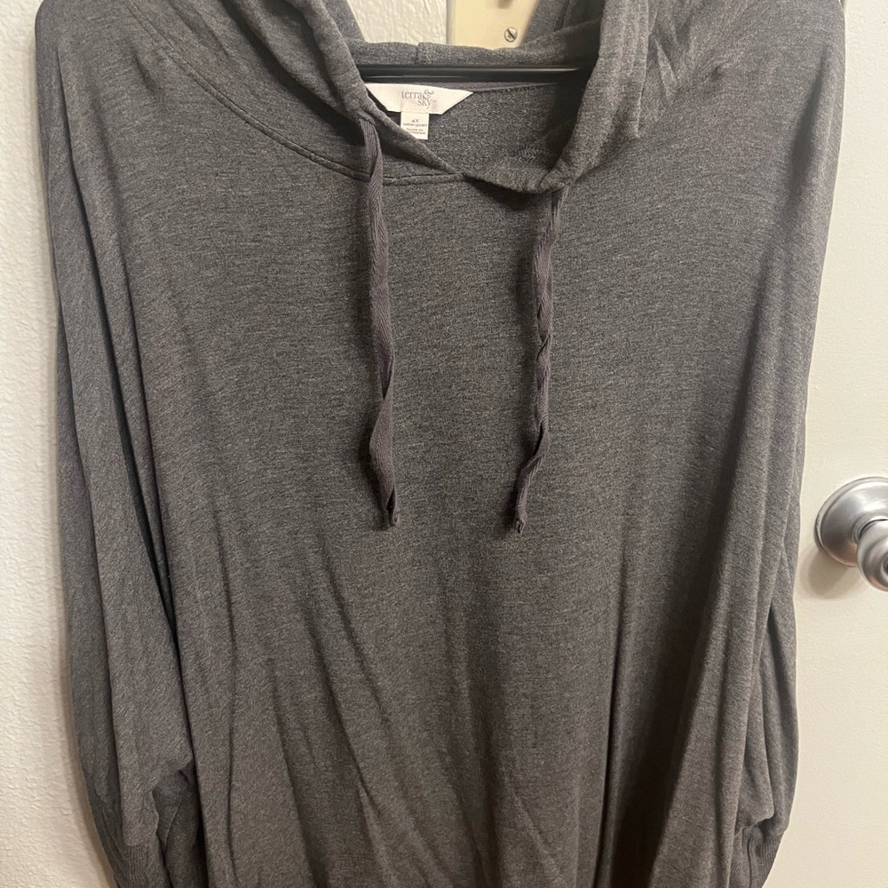 Grey oversized hoodie!! Super soft material like new!!